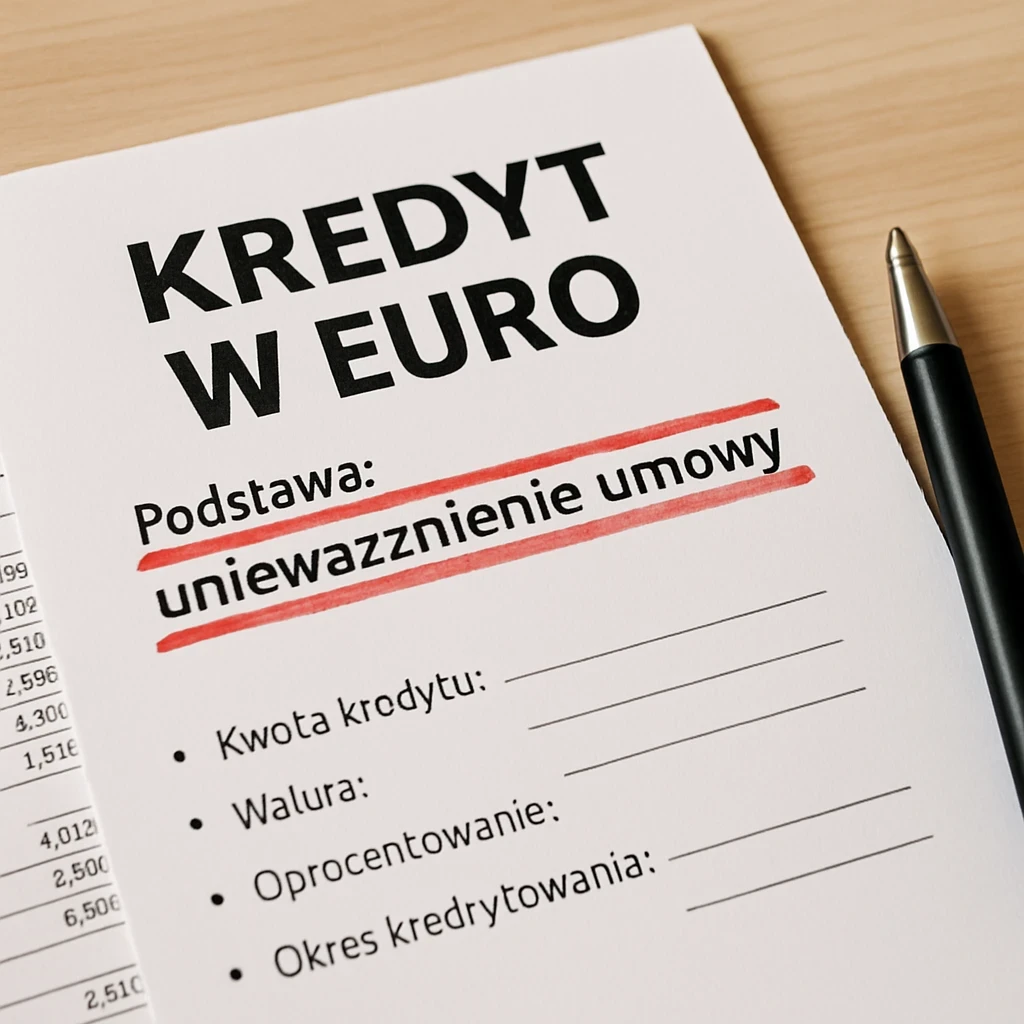 Jak działa unieważnienie kredytu w euro?